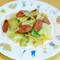り～たん。's cooksnap of when they made 春キャベツとソーセージのペペロン風炒め.