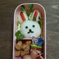 kokoパパ's cooksnap of when they made ウサギさん弁当（キャラ弁）.
