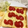 ぽぽきゅ's cooksnap of when they made 簡単☆じゅわ〜っと甘いトマトトースト.
