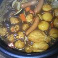 juyujuyuno's cooksnap of when they made チーズいももちdeカレー鍋.