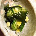 たもたん's cooksnap of when they made 海草とコーンの酢の物.