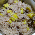 涼＊美蕾＊明's cooksnap of when they made さつまいもと黒豆のおこわ.