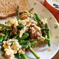 ※Kei's cooksnap of when they made アスパラベーコンの卵とじ.