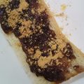 クック105KEH☆'s cooksnap of when they made ずぼらにのせて餡子ときなこのトースト.