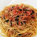 emily1022's cooksnap of when they made 塩昆布で桜えびとエノキのスパゲッティー.