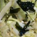 ほねほねになりたい's cooksnap of when they made キャベツと若芽の酢の物.