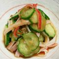 こげ岡's cooksnap of when they made 金山寺味噌できゅうりとかにかまの酢の物.
