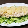 じゅんぞう49's cooksnap of when they made 絶品！蒸し鶏のネギ塩タレ(･∀･).