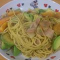 teao1003's cooksnap of when they made アボと柿のバター醤油パスタ☆とろとろ～♪.
