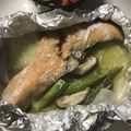 ぽちっどら's cooksnap of when they made 塩鮭の包み蒸し.