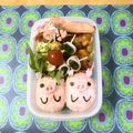 komutatata's cooksnap of when they made ブタちゃんおにぎり＊キャラ弁.