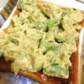 mika_q's cooksnap of when they made わさび漬け風酒かすのアボカドトースト.