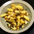 ykmyz's cooksnap of when they made じゃが芋と高菜漬けのピリ辛ごま油炒め.