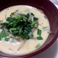 みーちゃん（・∀・）'s cooksnap of when they made 100円の餃子で豆乳担々麺風餃子スープだ.