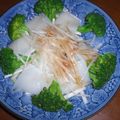 きらり流れ星's cooksnap of when they made イカとサーモンのお刺身サラダ.