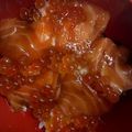 ☆まゆぺん☆'s cooksnap of when they made サーモンのヅケ親子丼♪.