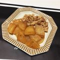 S72☆'s cooksnap of when they made あめ色で美味しい♥大根と豚肉の煮物.