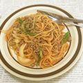 おはなすき's cooksnap of when they made なんちゃってミートソーススパゲッティー♪.