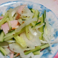 めみたん☆'s cooksnap of when they made きゅうりとたまねぎとハムの粒マスサラダ.