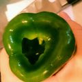 おおかなぼぅ's cooksnap of when they made ピーマンのへたをきれいに取る方法☆.