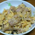 おまめ115's cooksnap of when they made 簡単ランチ♡鶏モモ肉と椎茸の親子丼.