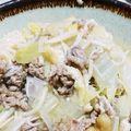 おやべっち's cooksnap of when they made 白菜と鶏挽肉のあっさり中華風にゅうめん.