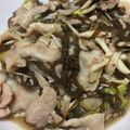 龍巻りん's cooksnap of when they made 簡単！もずくと豚肉のポン酢炒め.