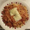 ニャンコ先生ZERO's cooksnap of when they made モッツァレラ入❤旨❤トマトクリームパスタ.