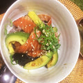 ilovesushi's cooksnap of when they made とろとろ♡漬けサーモンとアボカドの温玉丼.