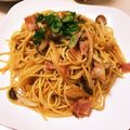 lts721's cooksnap of when they made しめじとベーコンの和風パスタ.