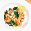 クックパッドごはん部's cooksnap of when they made 塩鯖とプチトマト・ルッコラのパスタ.