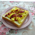 クレイプメートル's cooksnap of when they made 栄養満点☆黒ごまスクランブルトースト.