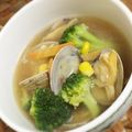 ★うさぎ組★'s cooksnap of when they made アサリとブロッコリーのガリバタースープ☆.