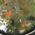 YorozUta's cooksnap of when they made 簡単・小松菜の春雨スープ.