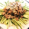 セキノシン's cooksnap of when they made キュウリ・豚バラ梅和えサラダ.