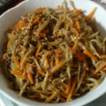 優菜パパ's cooksnap of when they made 蒟蒻たっぷりきんぴらごぼう。.