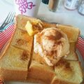 キャラメグ♪'s cooksnap of when they made シナモン香るはちみつ&アイスのトースト.