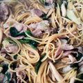 折原桜's cooksnap of when they made ワンポットパスタ ですき焼きパスタ.