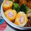 ジョンリークッカー's cooksnap of when they made お弁当❤かにかまチーズのくるくる卵焼き❤.