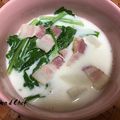 働く女子の台所's cooksnap of when they made ベジ♪レンジで簡単！かぶのミルクスープ.