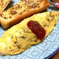 YUKIKI☆'s cooksnap of when they made 朝食に♪＊椎茸と玉ねぎのオムレツ＊.