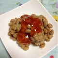 ぽぽきゅ's cooksnap of when they made スイチリ納豆＝スイートチリソース＋納豆.