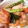 はにーくろーばー's cooksnap of when they made 鶏モモ肉と野菜のハニーマスタード和え.