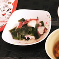 Chiru♥'s cooksnap of when they made 魚介とわかめのからし酢味噌.