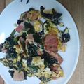オレンジフェピー's cooksnap of when they made 簡単！ほうれん草、ベーコン、卵の炒め物.