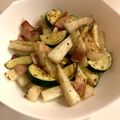 tkiriba's cooksnap of when they made ベーコンと長芋とズッキーニのソテー.