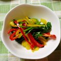 一丁目の黒猫's cooksnap of when they made パプリカほうれん草の彩りナムル.