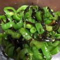 クック56847H☆'s cooksnap of when they made ピーマンと塩昆布のゴマ油炒め☆.