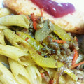 キャラメグ♪'s cooksnap of when they made マカロニと挽き肉のカレー炒め♡.