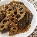 まくのうち's cooksnap of when they made 自慢の味♡蓮根とこんにゃくのきんぴら風.
